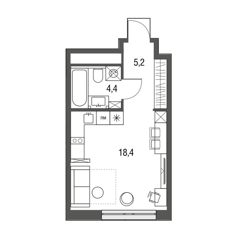 Apartment Sale, 28 sq. m. at Sirenevyi Park, Otkrytoye Highway, 20с1, Moscow, Russia #1 Apartment Sale, 28 sq. m. at Sirenevyi Park, Otkrytoye Highway, 20с1, Moscow, Russia #1