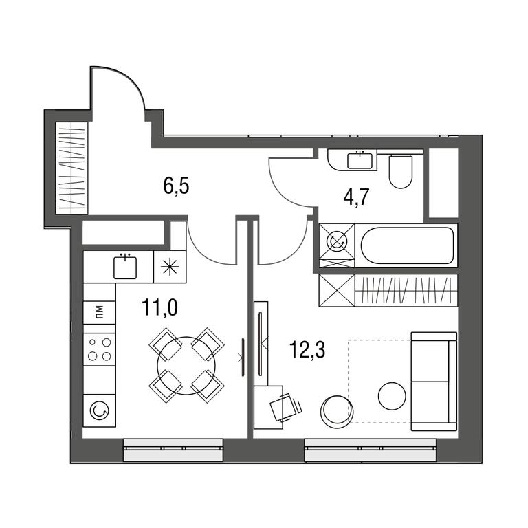 1-BD Apartment Sale, 34.5 sq. m. at Sirenevyi Park, Otkrytoye Highway, 20с1, Moscow, Russia #1 1-BD Apartment Sale, 34.5 sq. m. at Sirenevyi Park, Otkrytoye Highway, 20с1, Moscow, Russia #1