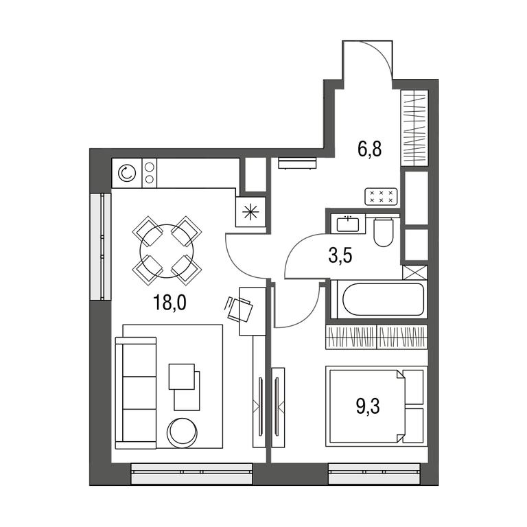1-BD Apartment Sale, 37.4 sq. m. at Sirenevyi Park, Otkrytoye Highway, 20с1, Moscow, Russia #1 1-BD Apartment Sale, 37.4 sq. m. at Sirenevyi Park, Otkrytoye Highway, 20с1, Moscow, Russia #1