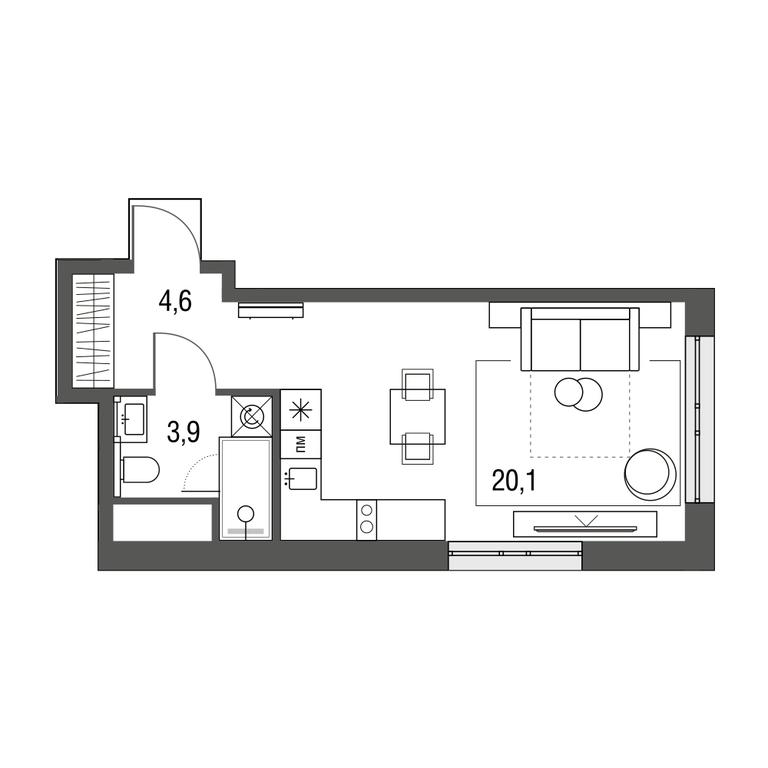 Apartment Sale, 28.5 sq. m. at Sirenevyi Park, Otkrytoye Highway, 20с1, Moscow, Russia #1 Apartment Sale, 28.5 sq. m. at Sirenevyi Park, Otkrytoye Highway, 20с1, Moscow, Russia #1