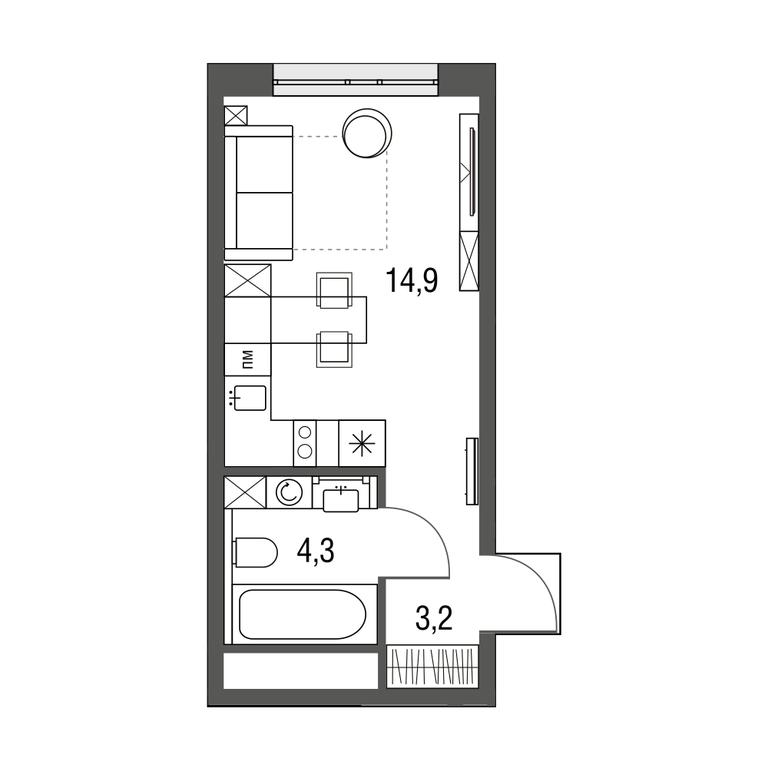 Apartment Sale, 22.4 sq. m. at Sirenevyi Park, Otkrytoye Highway, 20с1, Moscow, Russia #1 Apartment Sale, 22.4 sq. m. at Sirenevyi Park, Otkrytoye Highway, 20с1, Moscow, Russia #1