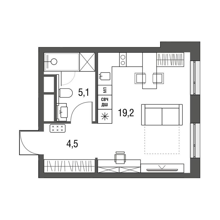 Apartment Sale, 28.7 sq. m. at Sirenevyi Park, Otkrytoye Highway, 20с1, Moscow, Russia #1 Apartment Sale, 28.7 sq. m. at Sirenevyi Park, Otkrytoye Highway, 20с1, Moscow, Russia #1