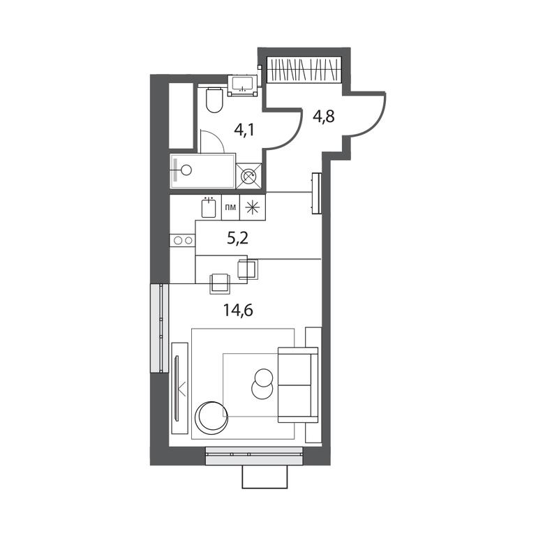 Apartment Sale, 28.6 sq. m. at Sirenevyi Park, Otkrytoye Highway, 20с1, Moscow, Russia #1 Apartment Sale, 28.6 sq. m. at Sirenevyi Park, Otkrytoye Highway, 20с1, Moscow, Russia #1