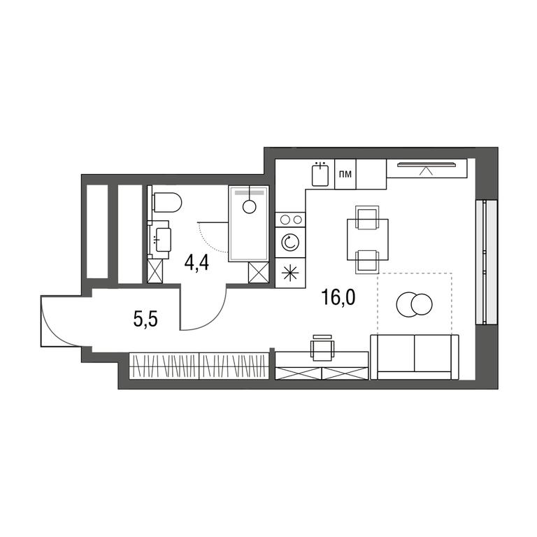 Apartment Sale, 26 sq. m. at Sirenevyi Park, Otkrytoye Highway, 20с1, Moscow, Russia #1 Apartment Sale, 26 sq. m. at Sirenevyi Park, Otkrytoye Highway, 20с1, Moscow, Russia #1