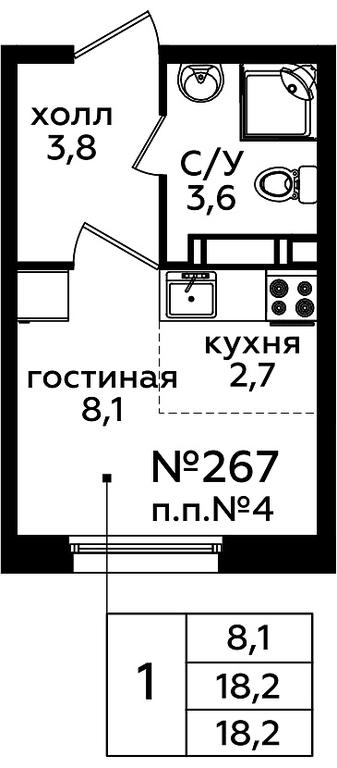 Apartment Sale, 18.1 sq. m. at Eko Bunino, prospekt Kuprina, 34к1, Sosenskoye Settlement, Moscow, Russia #1 Apartment Sale, 18.1 sq. m. at Eko Bunino, prospekt Kuprina, 34к1, Sosenskoye Settlement, Moscow, Russia #1