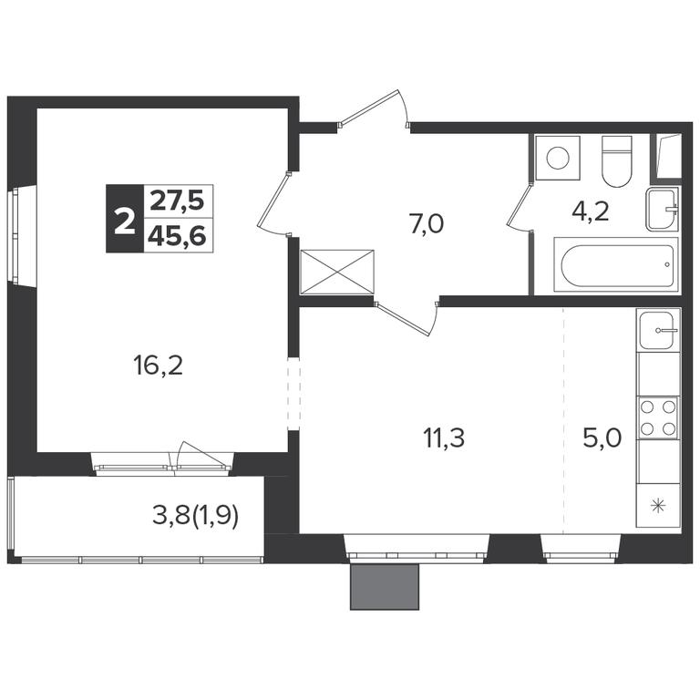 Продажа 2-комн. квартиры, 45,3 м² в ЖК «Южная Битца», жилой комплекс Южная Битца, посёлок Битца, Ленинский городской округ, Московская область, Россия #2