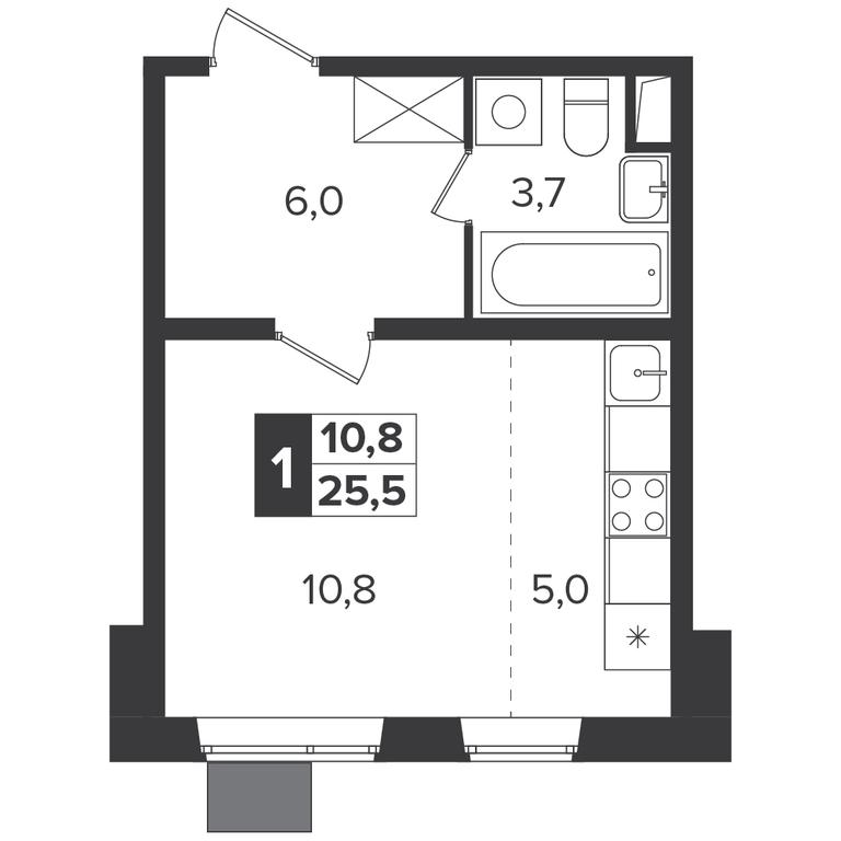 Apartment Sale, 25.1 sq. m. at Yzhnaya Bitsa, Yuzhnaya Bitsa Residential Complex, posyolok Bittsa, Leninskiy City District, Moscow Region, Russia #1 Apartment Sale, 25.1 sq. m. at Yzhnaya Bitsa, Yuzhnaya Bitsa Residential Complex, posyolok Bittsa, Leninskiy City District, Moscow Region, Russia #1