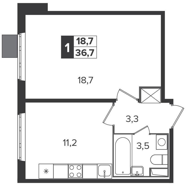 1-BD Apartment Sale, 36.6 sq. m. at Yzhnaya Bitsa, Yuzhnaya Bitsa Residential Complex, posyolok Bittsa, Leninskiy City District, Moscow Region, Russia #2 1-BD Apartment Sale, 36.6 sq. m. at Yzhnaya Bitsa, Yuzhnaya Bitsa Residential Complex, posyolok Bittsa, Leninskiy City District, Moscow Region, Russia #2
