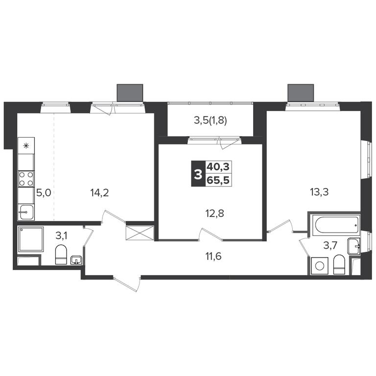 3-BD Apartment Sale, 64.8平方米 at Yzhnaya Bitsa, Yuzhnaya Bitsa Residential Complex, posyolok Bittsa, Leninskiy City District, Moscow Region, Russia #1 3-BD Apartment Sale, 64.8平方米 at Yzhnaya Bitsa, Yuzhnaya Bitsa Residential Complex, posyolok Bittsa, Leninskiy City District, Moscow Region, Russia #1