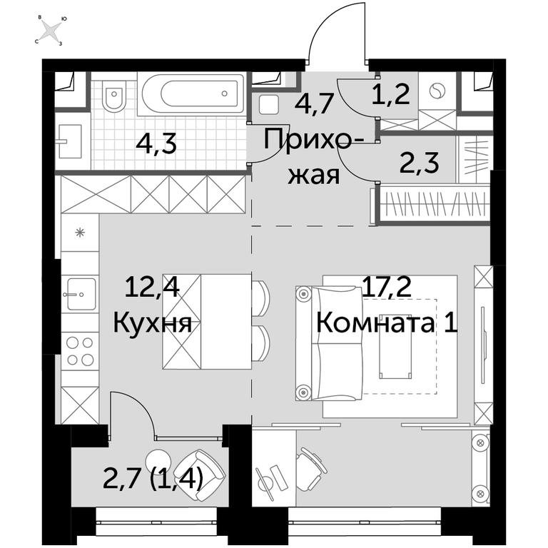 Apartment Sale, 43.5 sq. m. at Sydney City, Shenogina Street, 2, Moscow, Russia #1 Apartment Sale, 43.5 sq. m. at Sydney City, Shenogina Street, 2, Moscow, Russia #1