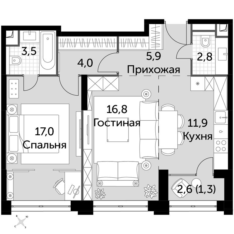 2-BD Apartment Sale, 63.2 sq. m. at Sydney City, Shenogina Street, 2, Moscow, Russia #1 2-BD Apartment Sale, 63.2 sq. m. at Sydney City, Shenogina Street, 2, Moscow, Russia #1