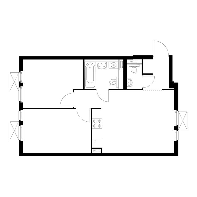 Продажа 2-комн. квартиры, 50,1 м² в ЖК «Михайловский парк», улица Михайлова, 30Ак1, Москва, Россия #1 Продажа 2-комн. квартиры, 50,1 м² в ЖК «Михайловский парк», улица Михайлова, 30Ак1, Москва, Россия #1