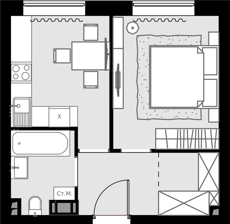 1-BD Apartment Sale, 38.6平方米 at Malevich, Otradnaya Street, 8, Moscow, Russia #1 1-BD Apartment Sale, 38.6平方米 at Malevich, Otradnaya Street, 8, Moscow, Russia #1