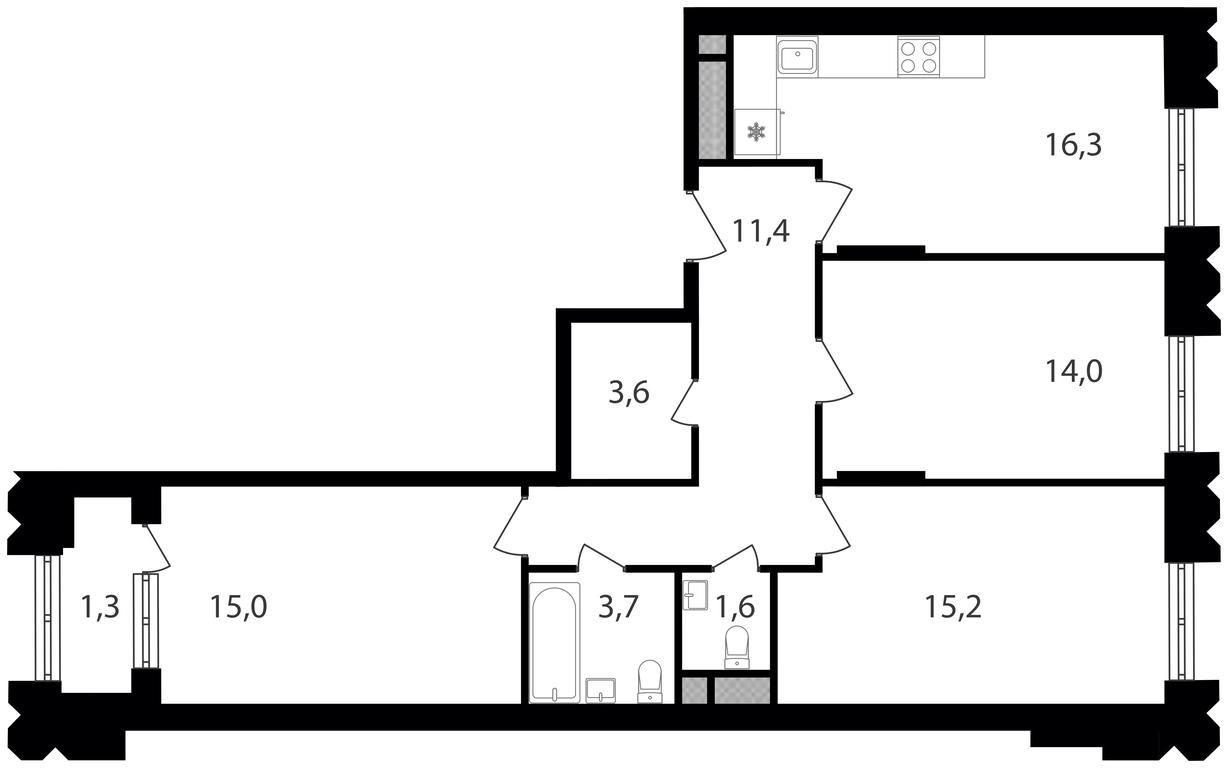 3-BD Apartment Sale, 82.1 sq. m. at Varshavskie Vorota, Varshavskoye Highway, 141, Moscow, Russia #2 3-BD Apartment Sale, 82.1 sq. m. at Varshavskie Vorota, Varshavskoye Highway, 141, Moscow, Russia #2