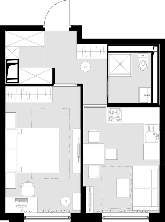1-BD Apartment Sale, 33.5平方米 at Malevich, Otradnaya Street, 8, Moscow, Russia #1
