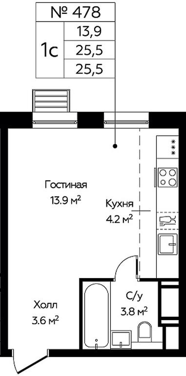 Apartment Sale, 25.5 sq. m. at Eko Bunino, prospekt Kuprina, 34к1, Sosenskoye Settlement, Moscow, Russia #1 Apartment Sale, 25.5 sq. m. at Eko Bunino, prospekt Kuprina, 34к1, Sosenskoye Settlement, Moscow, Russia #1