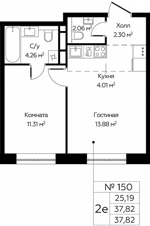 1-BD Apartment Sale, 37.82 sq. m. at Tsvetochnye Polyany City, kvartal № 165, Filimonkovskoye Municipal Formation, Moscow, Russia #1