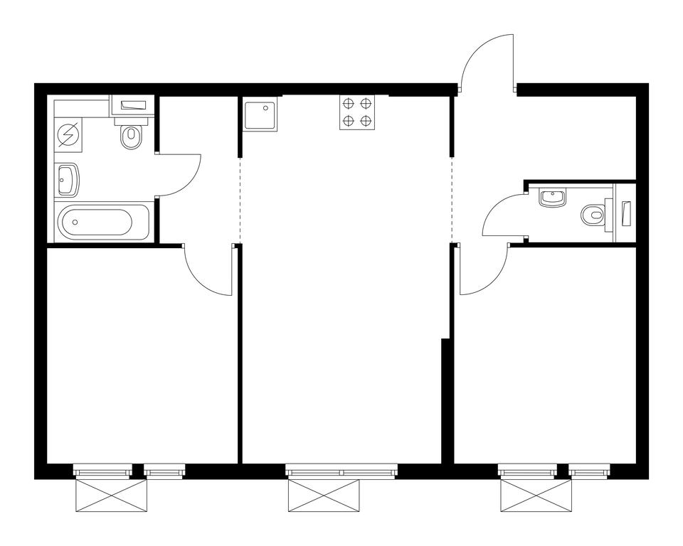 2-BD Apartment Sale, 57.7平方米 at Vtoroy Nagatinskiy, 2nd Nagatinsky Drive, 2к1, Moscow, Russia #1 2-BD Apartment Sale, 57.7平方米 at Vtoroy Nagatinskiy, 2nd Nagatinsky Drive, 2к1, Moscow, Russia #1