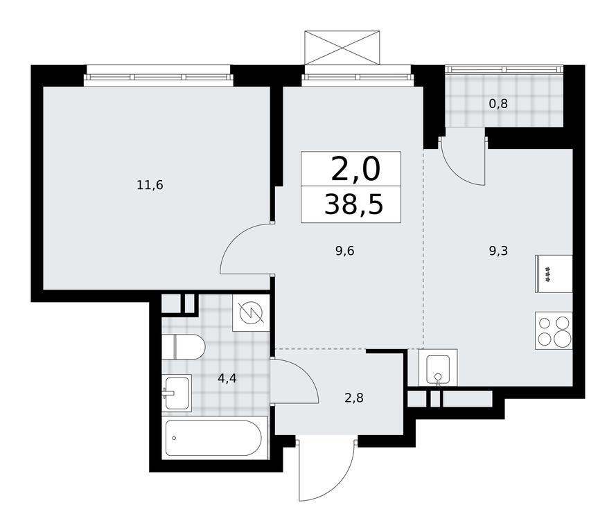 1-BD Apartment Sale, 38.5平方米 at Skandinaviya, Skandinaviya Residential Complex, Sosenskoye Settlement, Moscow, Russia #2 1-BD Apartment Sale, 38.5平方米 at Skandinaviya, Skandinaviya Residential Complex, Sosenskoye Settlement, Moscow, Russia #2