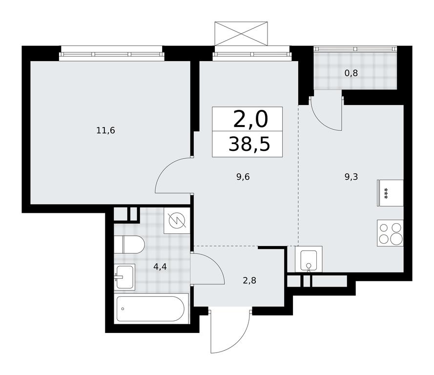 1-BD Apartment Sale, 38.5平方米 at Skandinaviya, Skandinaviya Residential Complex, Sosenskoye Settlement, Moscow, Russia #1 1-BD Apartment Sale, 38.5平方米 at Skandinaviya, Skandinaviya Residential Complex, Sosenskoye Settlement, Moscow, Russia #1