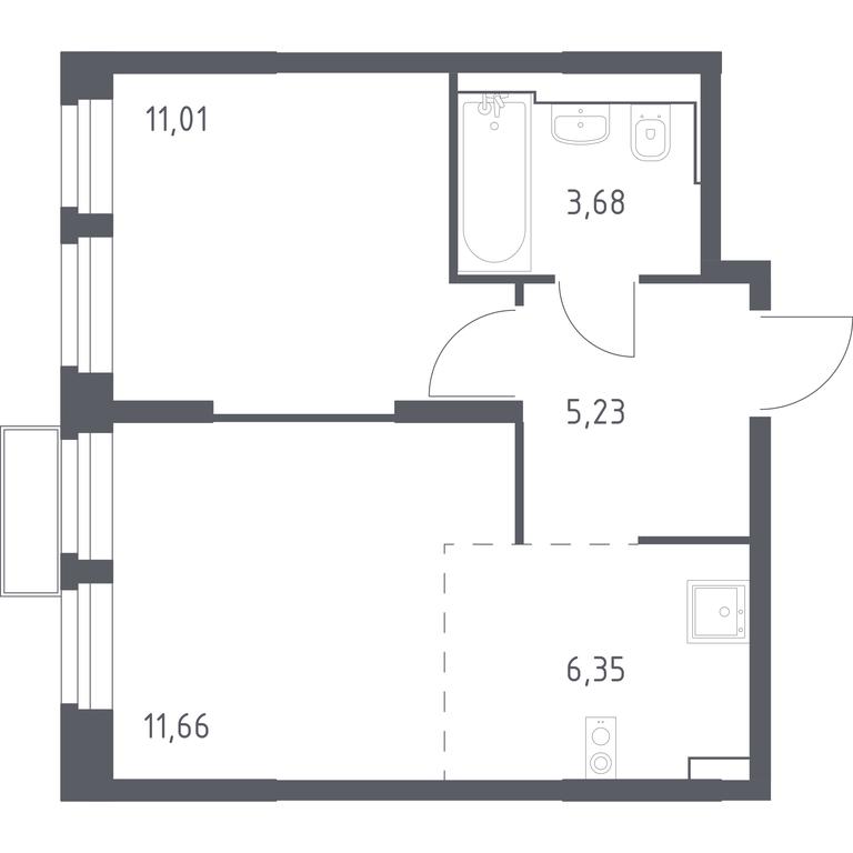 Apartment Sale, 38.19 sq. m. at Kvartal Strogino, zhiloy kompleks Kvartal Strogino, Krasnogorsk, Moscow Region, Russia #1