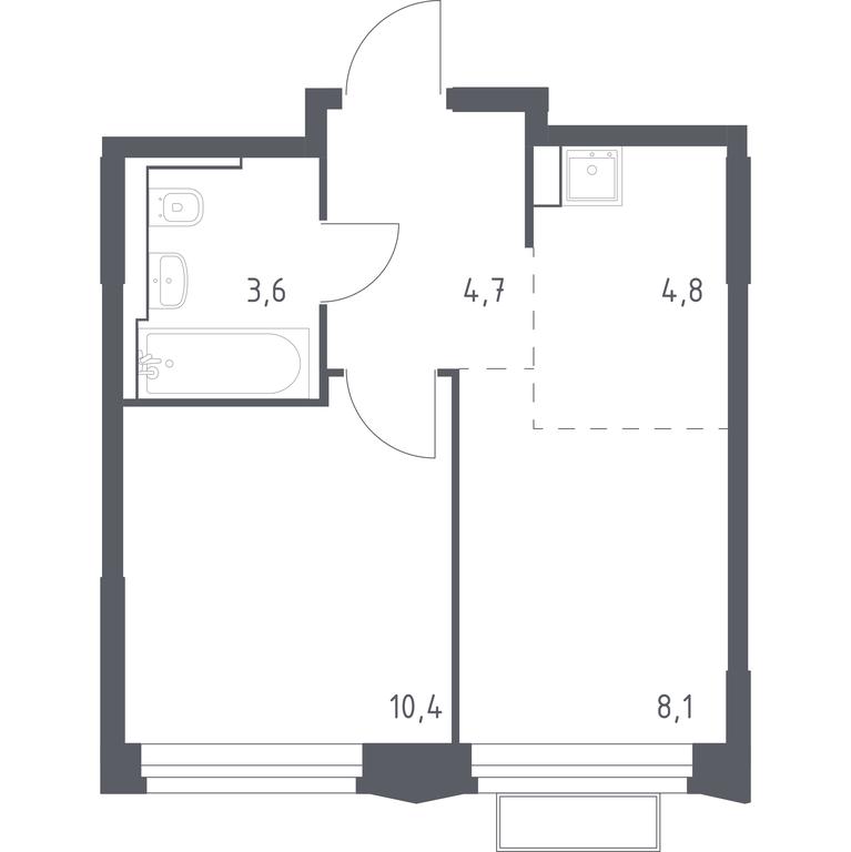 Apartment Sale, 31.63 sq. m. at Kvartal Strogino, zhiloy kompleks Kvartal Strogino, Krasnogorsk, Moscow Region, Russia #1 Apartment Sale, 31.63 sq. m. at Kvartal Strogino, zhiloy kompleks Kvartal Strogino, Krasnogorsk, Moscow Region, Russia #1