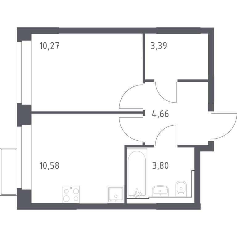 Apartment Sale, 32.85平方米 at Kvartal Strogino, zhiloy kompleks Kvartal Strogino, Krasnogorsk, Moscow Region, Russia #1 Apartment Sale, 32.85平方米 at Kvartal Strogino, zhiloy kompleks Kvartal Strogino, Krasnogorsk, Moscow Region, Russia #1