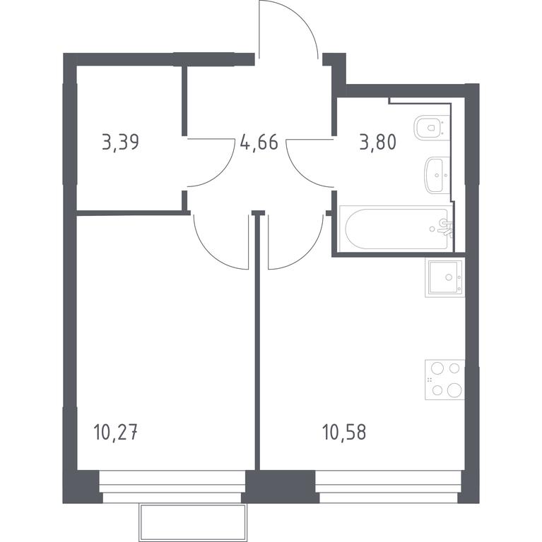 Apartment Sale, 32.85 sq. m. at Kvartal Strogino, zhiloy kompleks Kvartal Strogino, Krasnogorsk, Moscow Region, Russia #1 Apartment Sale, 32.85 sq. m. at Kvartal Strogino, zhiloy kompleks Kvartal Strogino, Krasnogorsk, Moscow Region, Russia #1