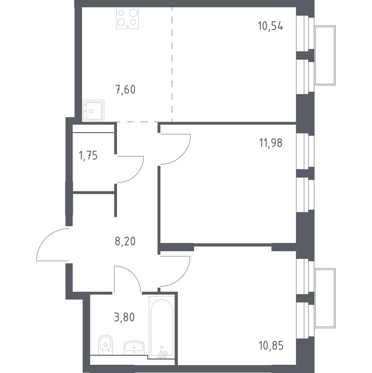 1-BD Apartment Sale, 55.01 sq. m. at Kvartal Strogino, zhiloy kompleks Kvartal Strogino, Krasnogorsk, Moscow Region, Russia #1 1-BD Apartment Sale, 55.01 sq. m. at Kvartal Strogino, zhiloy kompleks Kvartal Strogino, Krasnogorsk, Moscow Region, Russia #1
