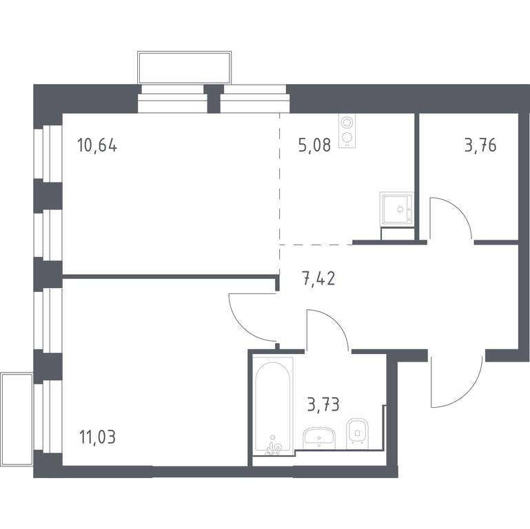 Apartment Sale, 41.9 sq. m. at Kvartal Strogino, zhiloy kompleks Kvartal Strogino, Krasnogorsk, Moscow Region, Russia #1 Apartment Sale, 41.9 sq. m. at Kvartal Strogino, zhiloy kompleks Kvartal Strogino, Krasnogorsk, Moscow Region, Russia #1