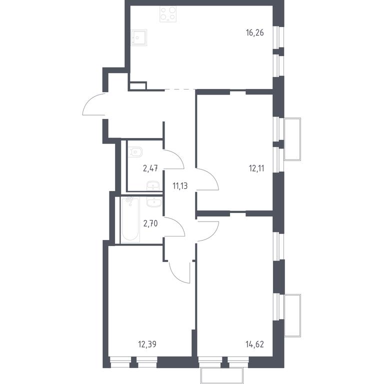 2-BD Apartment Sale, 72.1 sq. m. at Kvartal Strogino, zhiloy kompleks Kvartal Strogino, Krasnogorsk, Moscow Region, Russia #1 2-BD Apartment Sale, 72.1 sq. m. at Kvartal Strogino, zhiloy kompleks Kvartal Strogino, Krasnogorsk, Moscow Region, Russia #1