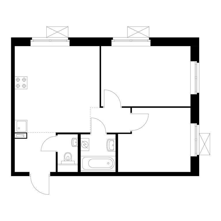 2-BD Apartment Sale, 48.9平方米 at Myakinino Park, Myakininskoe Highway, с3, Moscow Region, Russia #1 2-BD Apartment Sale, 48.9平方米 at Myakinino Park, Myakininskoe Highway, с3, Moscow Region, Russia #1