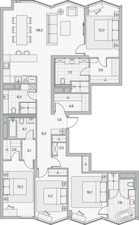 4-BD Apartment Sale, 146.7 sq. m. at Beregovoy, Beregovoy Drive, 2, Moscow, Russia #1 4-BD Apartment Sale, 146.7 sq. m. at Beregovoy, Beregovoy Drive, 2, Moscow, Russia #1
