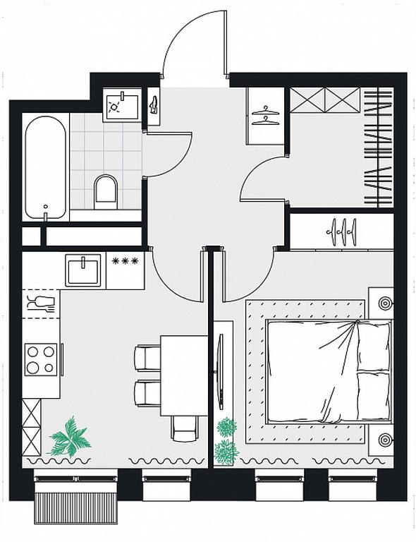 Apartment Sale, 32.7 sq. m. at Kvartal na Vode, Shosseynaya Street, 90с42, Moscow, Russia #1 Apartment Sale, 32.7 sq. m. at Kvartal na Vode, Shosseynaya Street, 90с42, Moscow, Russia #1