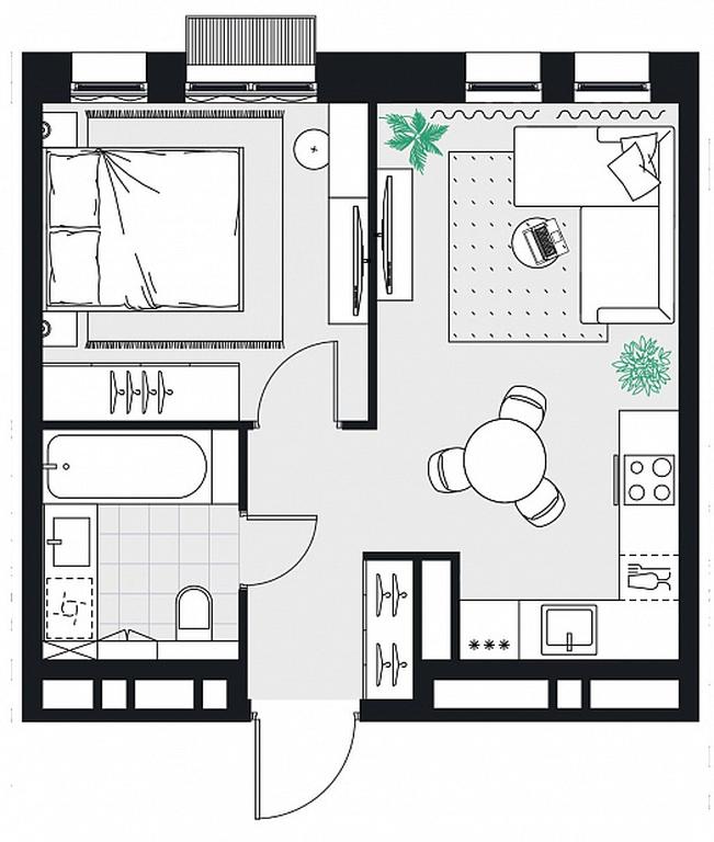 1-BD Apartment Sale, 35.2 sq. m. at Kvartal na Vode, Shosseynaya Street, 90с42, Moscow, Russia #1 1-BD Apartment Sale, 35.2 sq. m. at Kvartal na Vode, Shosseynaya Street, 90с42, Moscow, Russia #1