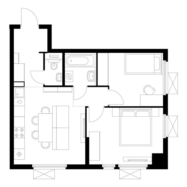 2-BD Apartment Sale, 51.1平方米 at Yaroslavskij kvartal, Yaroslavskiy Drive, 116, Korolyov, Moscow Region, Russia #1 2-BD Apartment Sale, 51.1平方米 at Yaroslavskij kvartal, Yaroslavskiy Drive, 116, Korolyov, Moscow Region, Russia #1