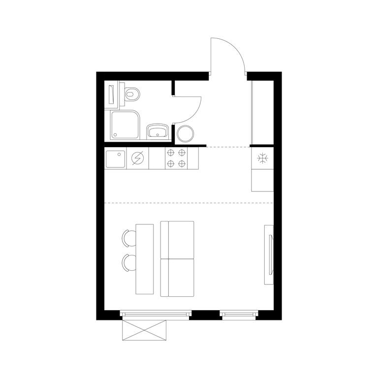 Apartment Sale, 27.4平方米 at Yaroslavskij kvartal, Yaroslavskiy Drive, 116, Korolyov, Moscow Region, Russia #1