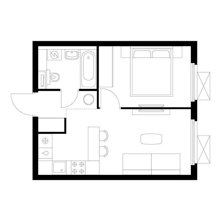 1-BD Apartment Sale, 34 sq. m. at Yaroslavskij kvartal, Yaroslavskiy Drive, 116, Korolyov, Moscow Region, Russia #2 1-BD Apartment Sale, 34 sq. m. at Yaroslavskij kvartal, Yaroslavskiy Drive, 116, Korolyov, Moscow Region, Russia #2