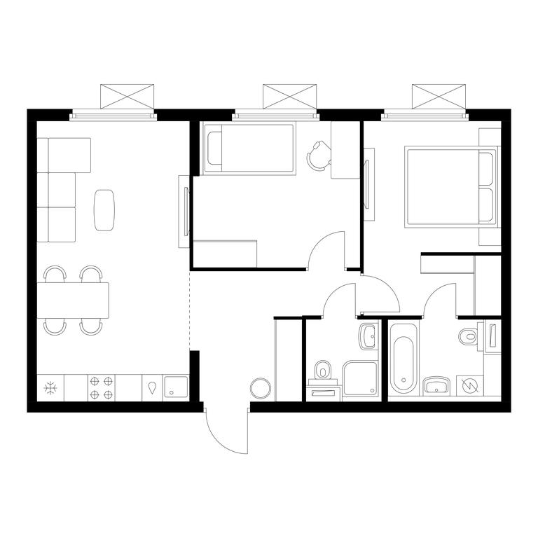 2-BD Apartment Sale, 60.3平方米 at Yaroslavskij kvartal, Yaroslavskiy Drive, 116, Korolyov, Moscow Region, Russia #1 2-BD Apartment Sale, 60.3平方米 at Yaroslavskij kvartal, Yaroslavskiy Drive, 116, Korolyov, Moscow Region, Russia #1