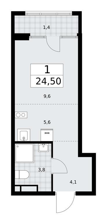 Apartment Sale, 24.5 sq. m. at Dom na Zorge, Zorge Street, 25с2, Moscow, Russia #1