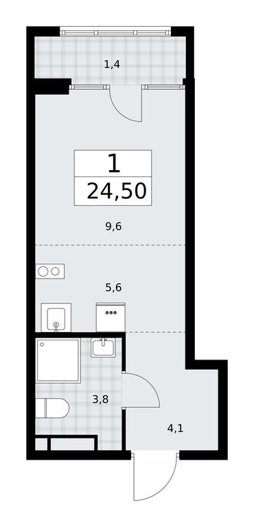 Apartment Sale, 24.5平方米 at Dom na Zorge, Zorge Street, 25с2, Moscow, Russia #1