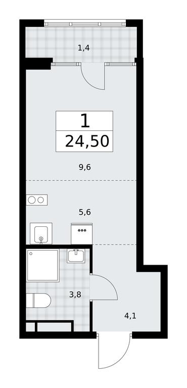 Apartment Sale, 24.5 sq. m. at Dom na Zorge, Zorge Street, 25с2, Moscow, Russia #1
