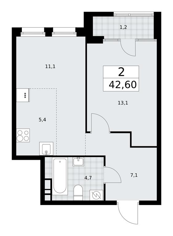 1-BD Apartment Sale, 42.6 sq. m. at Dom na Zorge, Zorge Street, 25с2, Moscow, Russia #1 1-BD Apartment Sale, 42.6 sq. m. at Dom na Zorge, Zorge Street, 25с2, Moscow, Russia #1