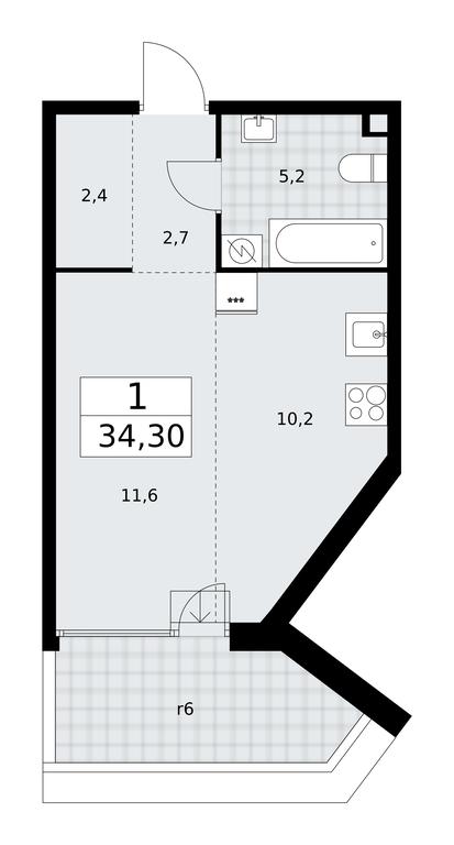 Apartment Sale, 34.3 sq. m. at Dom na Zorge, Zorge Street, 25с2, Moscow, Russia #1 Apartment Sale, 34.3 sq. m. at Dom na Zorge, Zorge Street, 25с2, Moscow, Russia #1