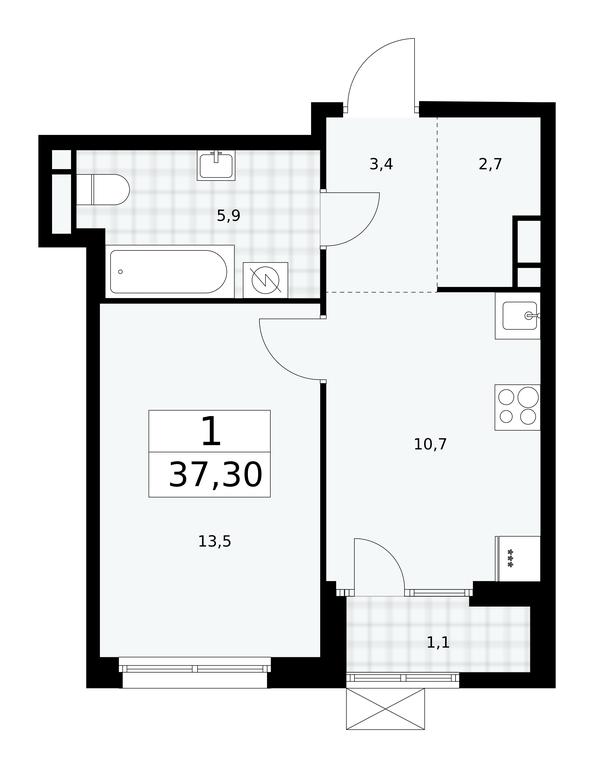 Apartment Sale, 37.3 sq. m. at Dom na Zorge, Zorge Street, 25с2, Moscow, Russia #1