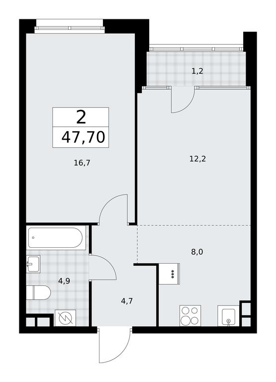 1-BD Apartment Sale, 47.7 sq. m. at Dom na Zorge, Zorge Street, 25с2, Moscow, Russia #1 1-BD Apartment Sale, 47.7 sq. m. at Dom na Zorge, Zorge Street, 25с2, Moscow, Russia #1