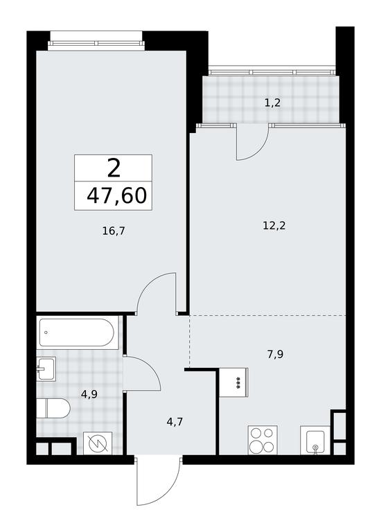 1-BD Apartment Sale, 47.6平方米 at Dom na Zorge, Zorge Street, 25с2, Moscow, Russia #1 1-BD Apartment Sale, 47.6平方米 at Dom na Zorge, Zorge Street, 25с2, Moscow, Russia #1