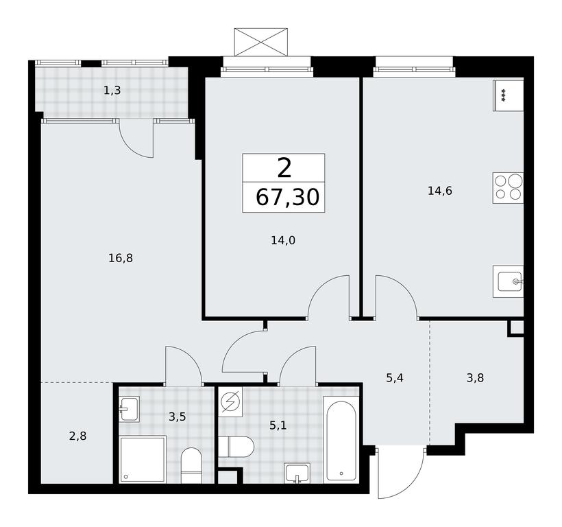 1-BD Apartment Sale, 67.3平方米 at Dom na Zorge, Zorge Street, 25с2, Moscow, Russia #1 1-BD Apartment Sale, 67.3平方米 at Dom na Zorge, Zorge Street, 25с2, Moscow, Russia #1