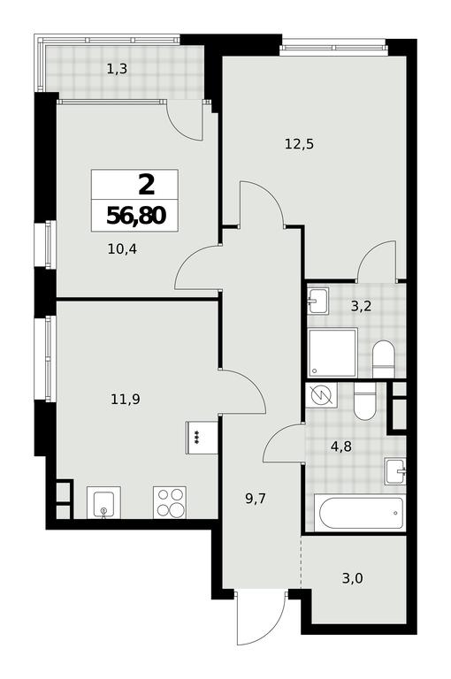1-BD Apartment Sale, 56.8 sq. m. at Dom na Zorge, Zorge Street, 25с2, Moscow, Russia #2 1-BD Apartment Sale, 56.8 sq. m. at Dom na Zorge, Zorge Street, 25с2, Moscow, Russia #2