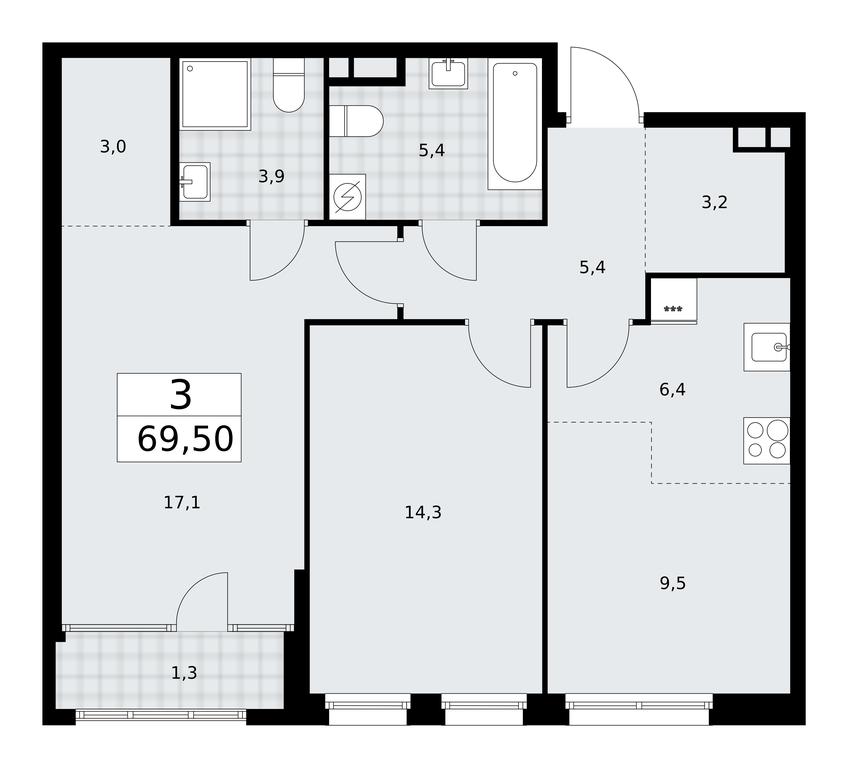 2-BD Apartment Sale, 69.5 sq. m. at Dom na Zorge, Zorge Street, 25с2, Moscow, Russia #1 2-BD Apartment Sale, 69.5 sq. m. at Dom na Zorge, Zorge Street, 25с2, Moscow, Russia #1